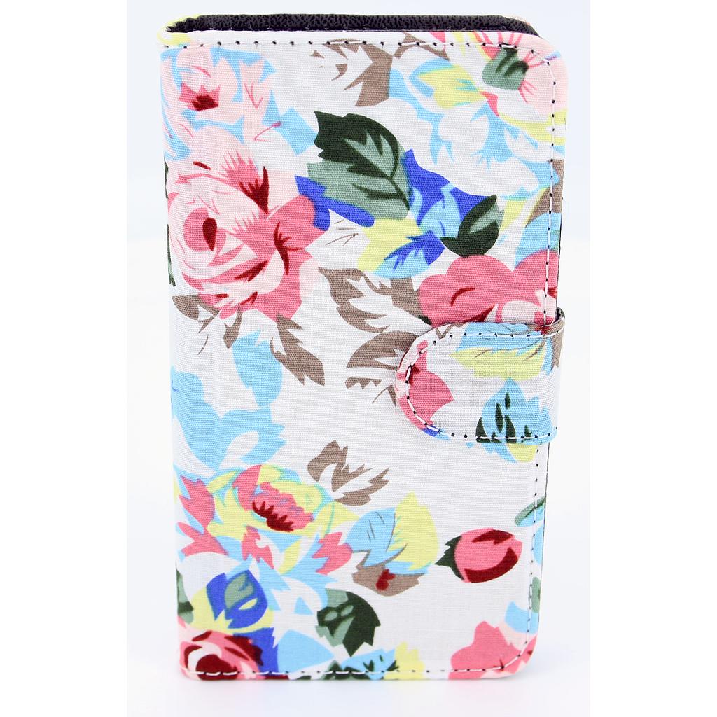 Iphone 6/6S Hvid flipcover med blomster