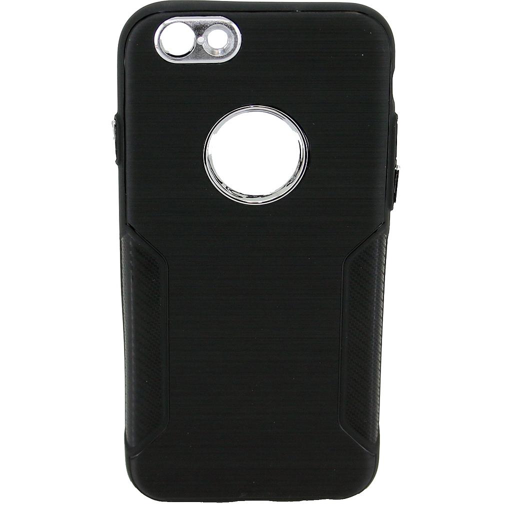 IPHONE 6/6S Bag cover sort med sølv deko