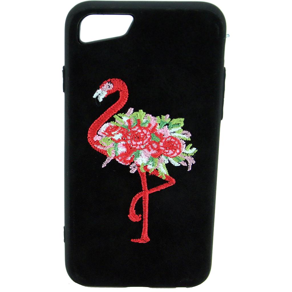 IPHONE 6/6S sort flamingo bagcover