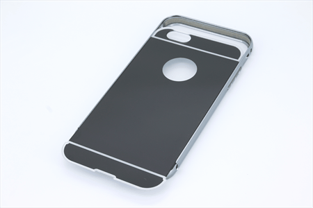 810030 IPHONE 6/6S sort bag cover med spejl effekt