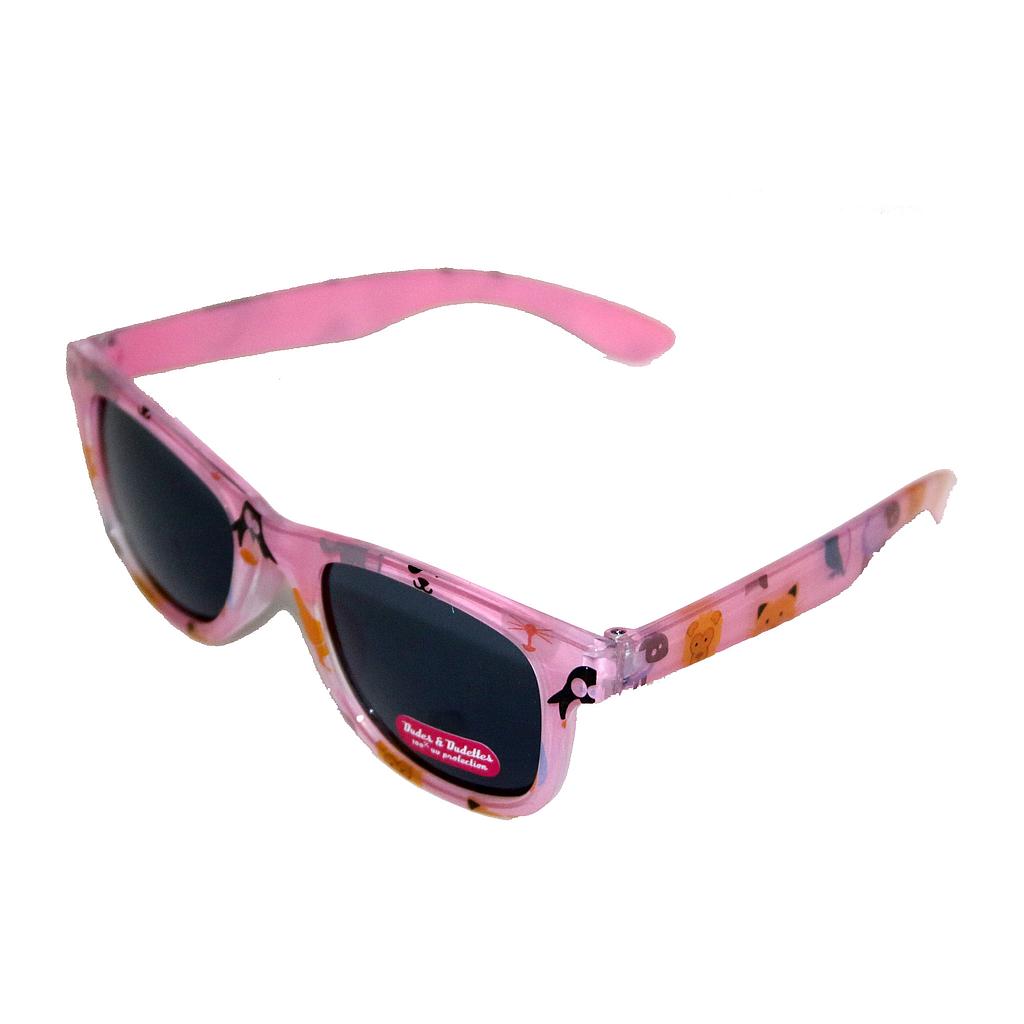 Børne Solbrille Pink med sorte glas