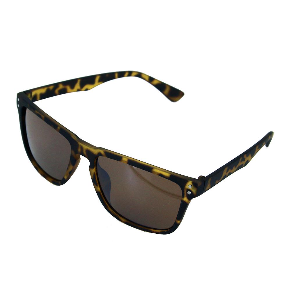 Herre Solbrille mat leopard med brune glas
