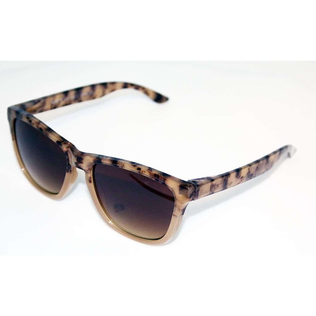 Dame solbrille lys brun marmor look med brune glas