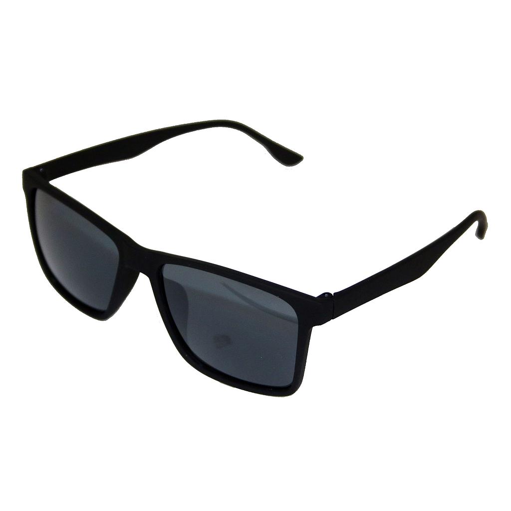 Herre solbrille mat sort med sorte glas