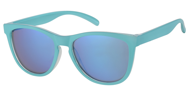 Børne Solbrille Pastel Turquish stel med coatede blå revo glas