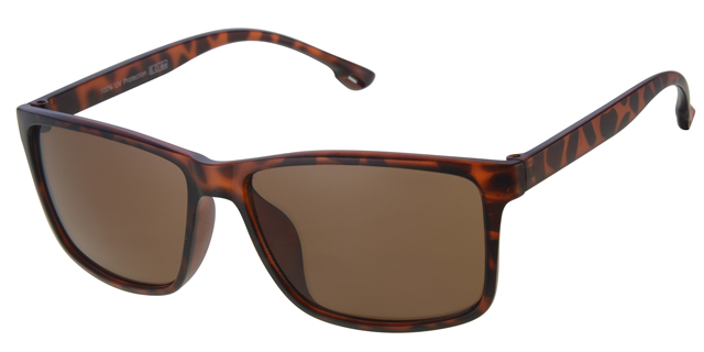 Solbrille mat leopard klassisk herre brille med brune glas