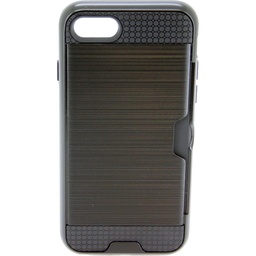 [812019] IPHONE 7 /8 Sort bagcover med kredit kort lomme