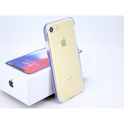 [810086] IPHONE 6/6S TRANSPERANT COVER MED KOBOLT BLÅ BUMPER INDENI