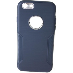 [810071] IPHONE 6/6S Bag cover navy blå med sølv deko