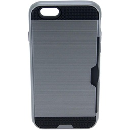 [810064] IPHONE 6/6S Grå bagcover med kreditkort lomme