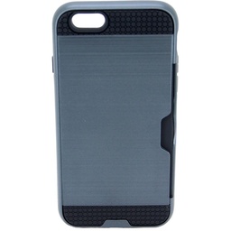 [810062] IPHONE 6/6S Navy bagcover med kreditkort lomme