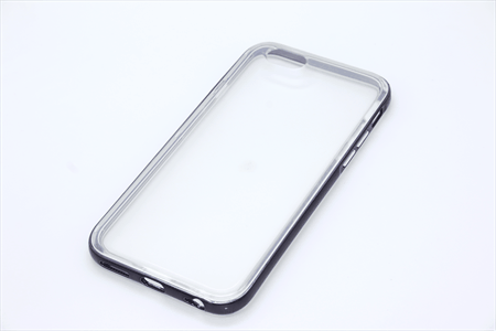 [810034] 810034 IPHONE 6/6S transperant bag cover med sort kant