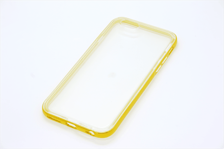 [810032] 810032 IPHONE 6/6S transperant bag cover med guld kant