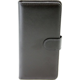 [807536] Samsung Galaxy Sort ægte læder S9 flipcover