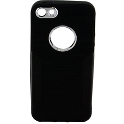 [806092] IPHONE 5S/SE Sort bagcover med sølv dekoration