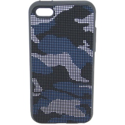 [806073] IPHONE 5S/SE blå Camouflage bagcover
