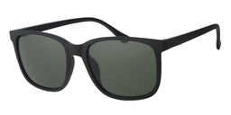 [404213-20212] Gummi Sort unisex brille med grønt glas