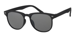 [404275-40379] Mat sort solbrille med sølv dekoration og sorte glas